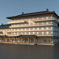 Traditional Chinese Style Hotel Building With Multi Story Structure And Pagoda Roof Design