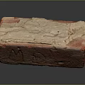 Red Brick With White Mortar Coating On Surface For Construction Material Use 3d model