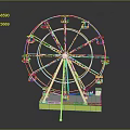 Kids Colorful Ferris Wheel Toy Model With Bright Seats And Stable Base
