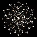 Luxurious Crystal Chandelier With Sparkling Pendants Intricate Arms And Bright Illumination