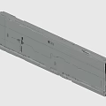 Gray Industrial Metal Long Strip Component With Structural Holes And Grooves