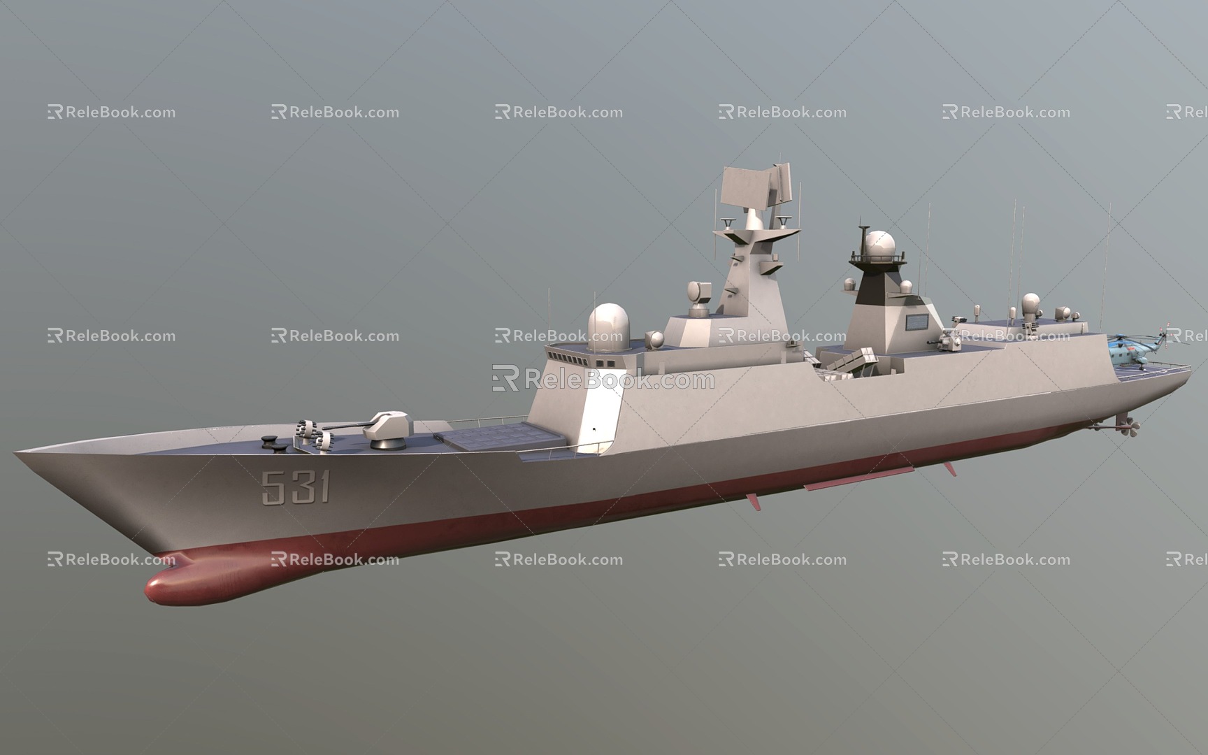 054A Frigate Missile Frigate Jiangkai Class II Frigate Air Defense Anti-ship Anti-submarine 3d model