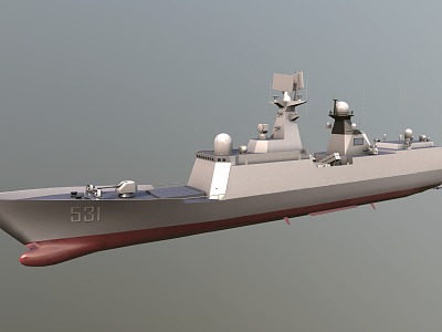 054A Frigate Missile Frigate Jiangkai Class II Frigate Air Defense Anti-ship Anti-submarine 3d model