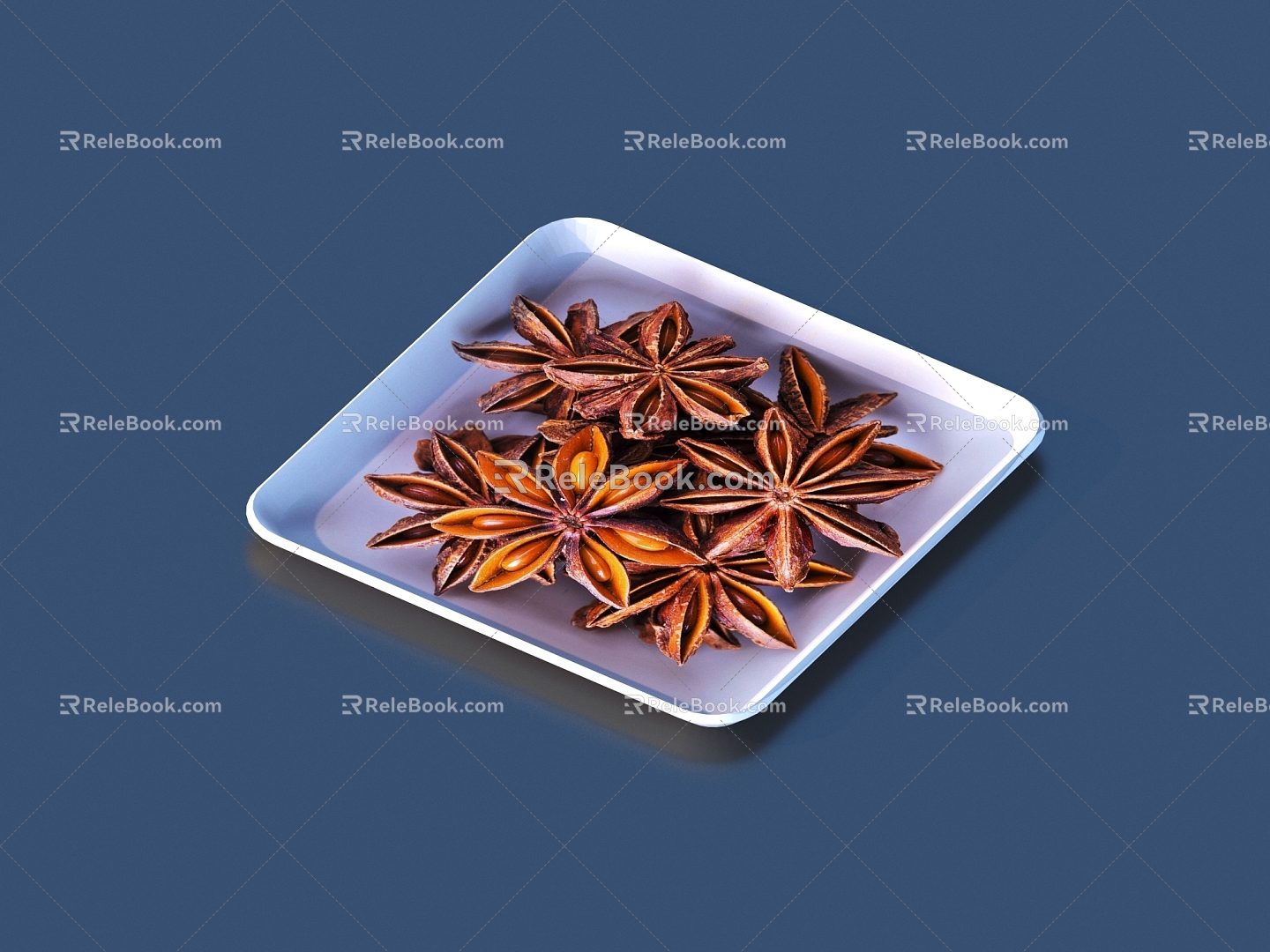 Traditional Chinese medicine ingredients food 3d model