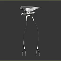 Modern Floor Lamp With Sleek Metal Legs And Transparent Glass Shade Reflective Design
