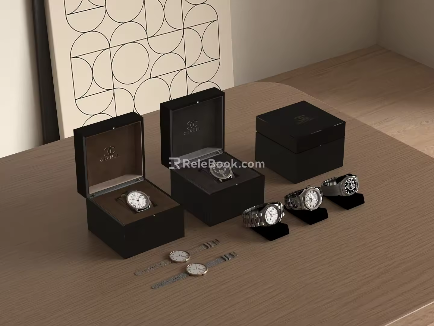 Modern Watch Display Watch Stand Watch Combination Smart Watch 3d model