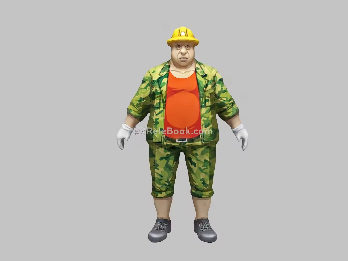 Game Character Miner 3d model