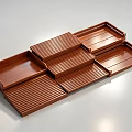 Premium Polished Tiered Solid Wood Display Shelves For Bakery Product Retail Store Showcase