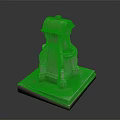 Stone Garden Ornament with Carved Details Mossy Top Square Base and Drainage Grill