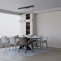 Modern dining table 3d model