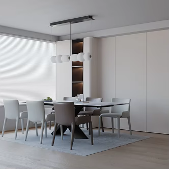 Modern dining table 3d model