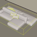 Modern White Modular Sofa Set With Comfortable Cushions And Minimalist Design 3d model
