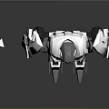 Futuristic Robot Character For Game And Movie With Silver Metallic Humanoid Design