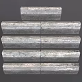 Road Infrastructure Gray Concrete Curb Stones Stacked In Multiple Rows For Urban Construction