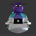 Vibrant Purple Blue And White Jet Ski With 616 Number DIBENAGI Branding And Purple Seat