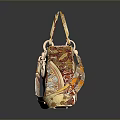Elegant Patterned Handbag With Decorative Straps And Vibrant Colors For Daily Use