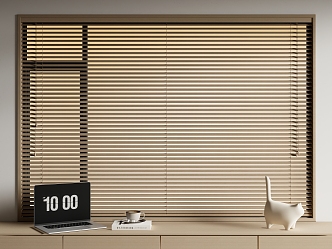 modern venetian blinds curtain 3d model