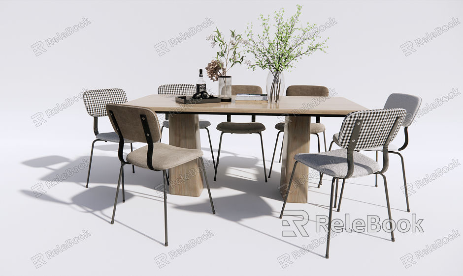 Modern Dining Table and Chair Combination Dining Table and Chair model