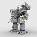 LEGO Toy Blocks Fighting Robot Gundam Mech Warrior Transformers 3d model