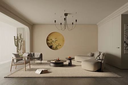 modern living room 3d model