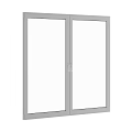 Modern Casement Window Design With Aluminum Frame Clear Glass And Secure Hinges System