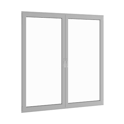 Modern Casement Window Design With Aluminum Frame Clear Glass And Secure Hinges System 3d model