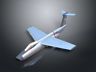 Futuristic Silver Aerospace Drone With Streamlined Body Wing Markings For Space Missions 3d model