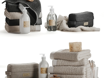 Modern toiletries 3d model