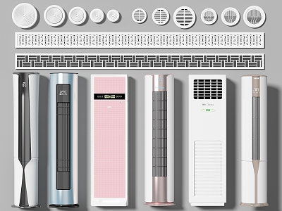 Modern air conditioner air conditioner outlet vertical air conditioner hanging air conditioner air conditioner cabinet outlet exhaust port 3d model