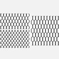 Metal Fence With Various Mesh Patterns Including Hexagonal And Diamond Designs