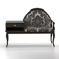 Stylish Leisure Chair With Wooden Frame Patterned Fabric Seat Armrests And Delicate Legs