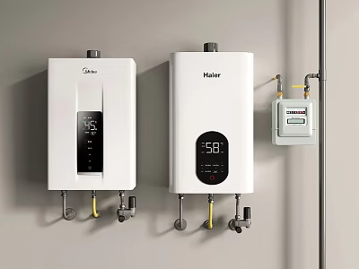 Modern water heater gas meter zero cold water heater 3d model