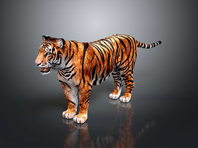 Bengal Tiger Tiger Cat Striped Wild Animal Jungle Predator Beast Big Cat Hyena Coyote Spotted Hyena Coyote Class 3d model