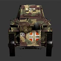 Vintage Military Armored Vehicle With Camouflage Paint Classic Wheels And Retro Design