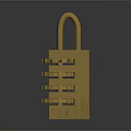 Commercial Security Equipment Golden Combination Lock With Numbered Dials For Business Protection