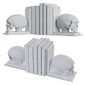 Modern Ornaments Combination Eichholtz Bookend Skull suit 3d model