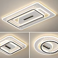 Modern LED Ceiling Lights With Square And Round Shapes Decorative Flush Mount Design 3d model