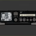 Retro Vintage Computer With Cartoon Character Design And Control Knobs Buttons