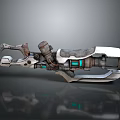 Futuristic Sci Fi Weapon Design With Mechanical Parts And Blue Glowing Elements