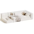 Modern Kids Bed With Soft Cushions Pillows And Multiple Color Options