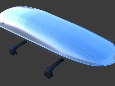 Blue Shiny Skateboard Deck With Black Trucks And Smooth Surface 3d model