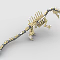 LEGO toy blocks dinosaur skeleton fossils 3d model