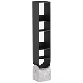 Modern Decorative Cabinet with Sleek Wooden Structure and Multiple Storage Shelves