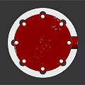 Flange Mounted Red Electric Heating Element With Multiple Silver Tubes For Household Use