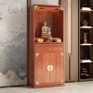 new chinese-style buddha cabinet buddha niche 3d model