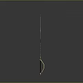 Sword With Slender Blade And Golden Decorated Hilt On Gray Background With Reflection