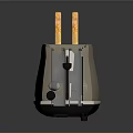 Modern Electric Toaster Design Featuring Two Slices Of Golden Toasted Bread