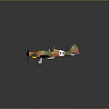 Orange Green Camouflage Passenger Plane With Propeller And Wing Symbols Design