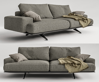 Modern double sofa 3d model