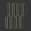 Dark Wood Flooring Components With Geometric Lines And Hexagonal Patterns